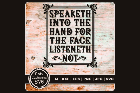 Speaketh into the Hand for: A Designer's Take on Stitching This Quote